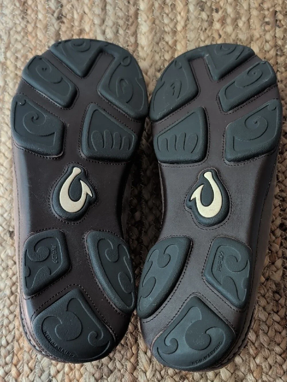 OluKai Men's Brown Moloa Leather Slip-On Loafers - Picture 11 of 11